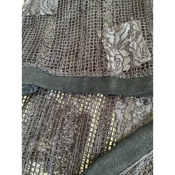 Yon Sheer Black Lace Shrug 3/4 Sleeves Lightweight Elegant One Size Whimsigoth - Picture 9 of 11